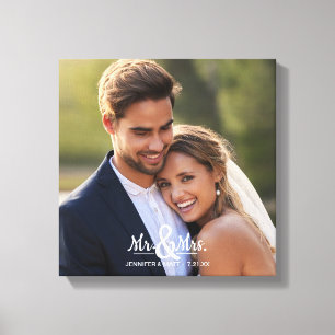 Herr und Frau Foto Hochzeitsjubiläumsgeschenk Leinwanddruck