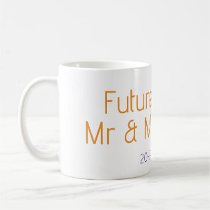 Herr und Frau fügen Familienname Datum Jahr Hochze Kaffeetasse