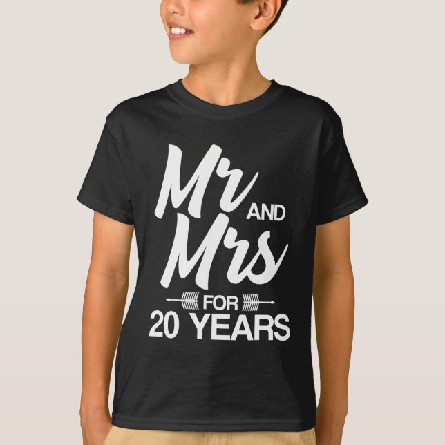 Herr und Frau für 20 Jahre 20 Jahre T-Shirt (Vorderseite)