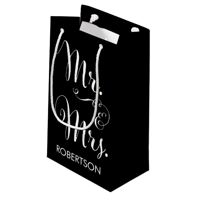 Herr und Frau Gift Bag Kleine Geschenktüte (Rückseite Schrägansicht)