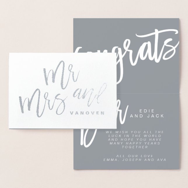 HERR UND FRAU GRATULATIONS CARD FOLIENKARTE (Anzeige)