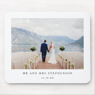 Herr und Frau Hochzeitsfoto  Mousepad