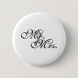Herr und Frau Husband Wife His Her Weds eben Button
