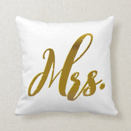 Herr-und Frau-Metallic Goldfolien-Kissen-Set von 2 Kissen