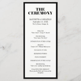 Herr und Frau Modern Bold Wedding Program Programm