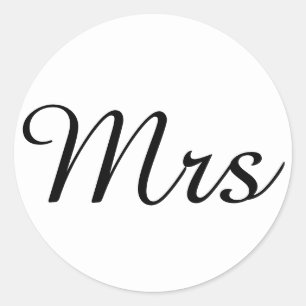 Herr und Frau   Modernes, elegantes Paar Runder Aufkleber