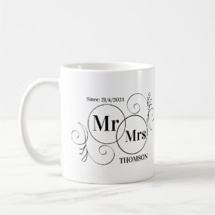 Herr und Frau Monogramm Kaffeetasse