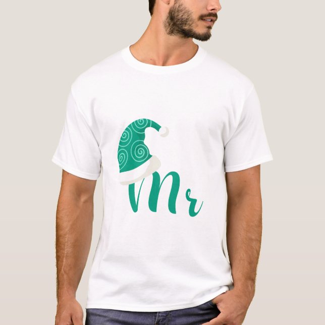 Herr und Frau Paare Weihnachten T-Shirt (Vorderseite)