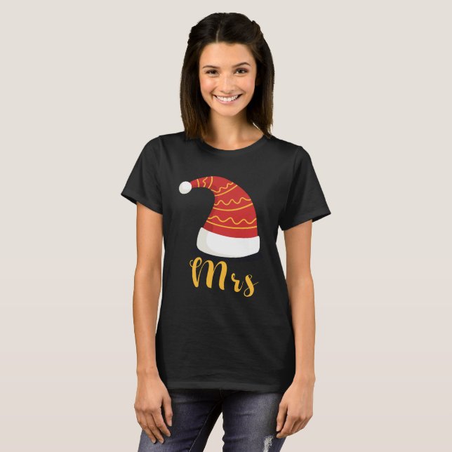 Herr und Frau Paare Weihnachten T-Shirt (Vorne ganz)