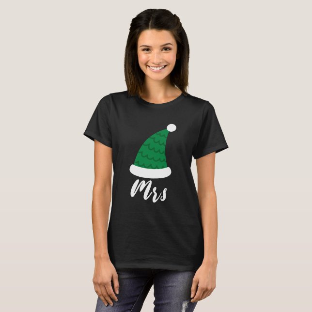 Herr und Frau Paare Weihnachten T-Shirt (Vorne ganz)