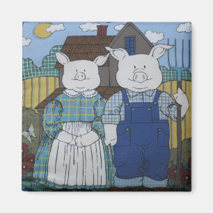 Herr und Frau Pig Magnet