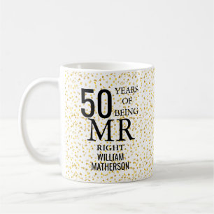 Herr und Frau Recht Lustiges Goldenes 50. Hochzeit Kaffeetasse