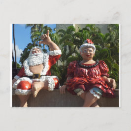 Herr und Frau Santa Claus Feiertagspostkarte