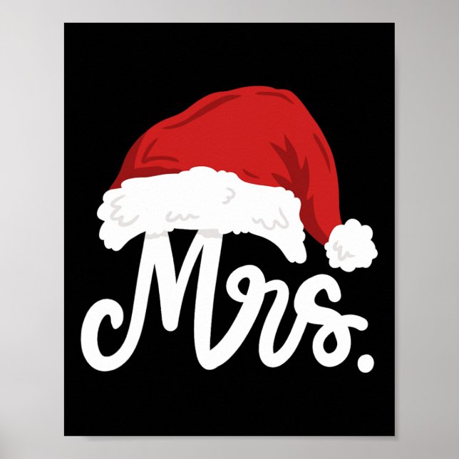 Herr und Frau Santa Claus Paare treffen Weihnachte Poster (Vorne)