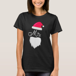 Herr und Frau Santa Claus Pajamas Paare Matching C T-Shirt
