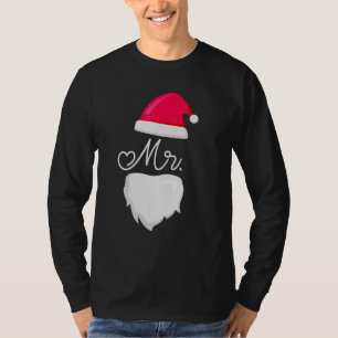 Herr und Frau Santa Claus Pajamas Paare Matching C T-Shirt