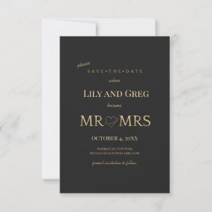 Herr und Frau Save the Date Ankündigung