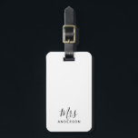Herr und Frau | Schwarz-Weiß-Schrift Gepäckanhänger<br><div class="desc">"Mr. and Mrs." Schwarz und Weiß Modernes Drehbuch Personalisiertes Geschenk Perfekt als Hochzeitsgeschenke für Neuvermählte,  Hochzeitstag Geschenke,  Valentinstag Geschenke und Geschenk für jeden Anlass.</div>