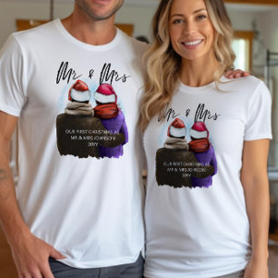 Herr und Frau Script Couples Weihnachten T-Shirt