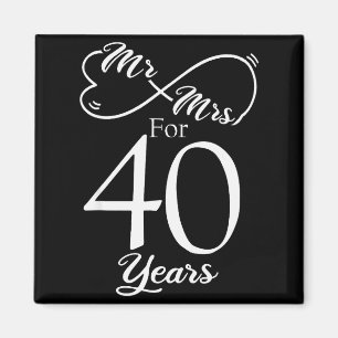 Herr und Frau seit 40 Jahren 40. Hochzeitstag Magnet