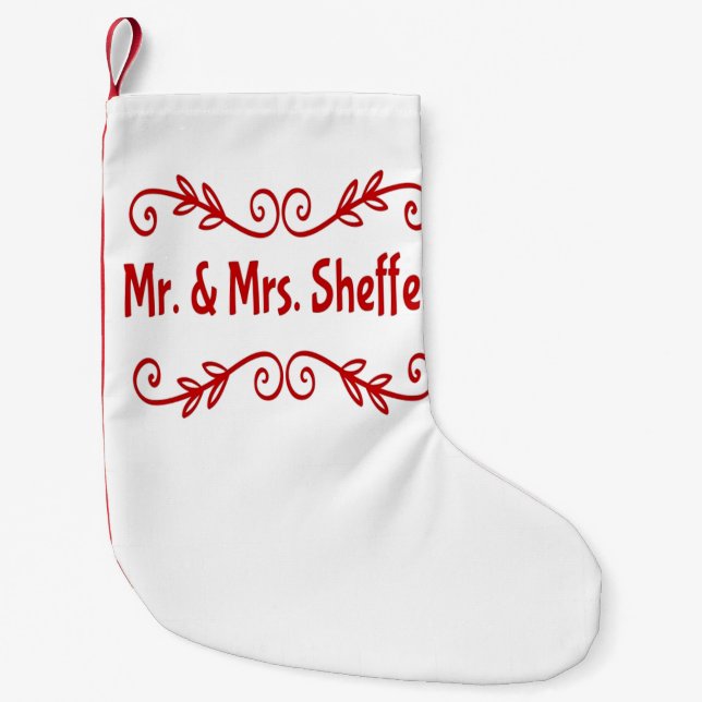 Herr und Frau Sheffey Kleiner Weihnachtsstrumpf (Vorderseite)