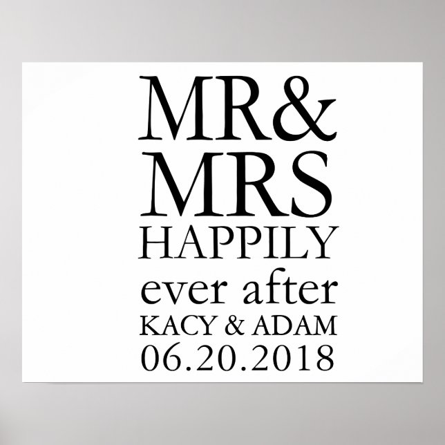 Herr und Frau Sign Poster (Vorne)