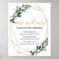 Herr und Frau Signature Drinks signalisieren grüne