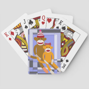 Herr und Frau Sock Monkey. Spielkarten