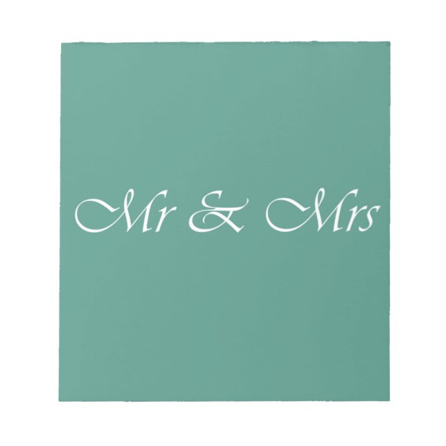 Herr und Frau Typography Notizblock (Vorderseite)