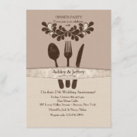 Herr-und Frau-Utensils Dinner Party Einladung