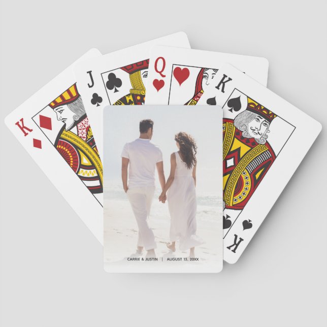 Herr und Frau Wedding Foto Spielkarten (Rückseite)