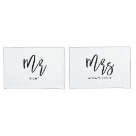 Herr und Frau Wifey und Hubby Couple Pillowcases Kissenbezug