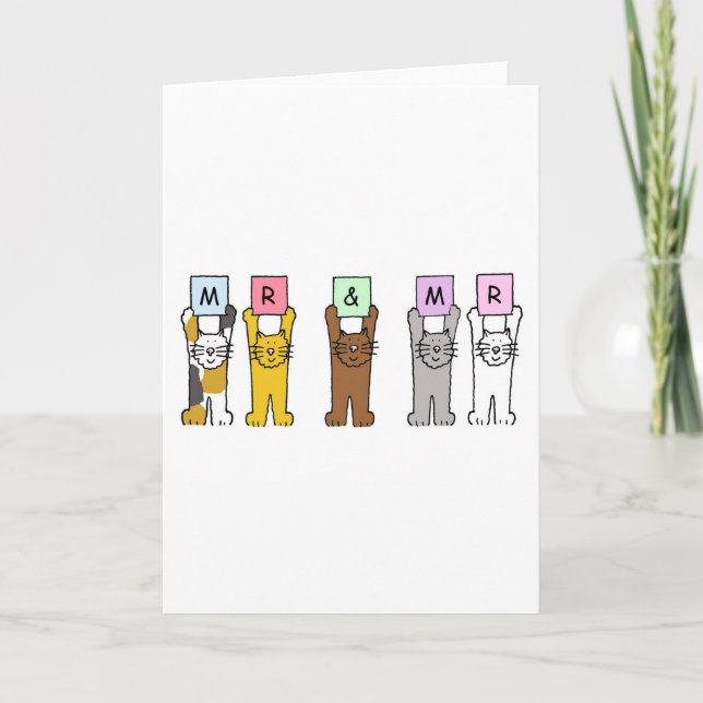 Herr und Herr Wedding Glückwunsch Karte (Vorderseite)