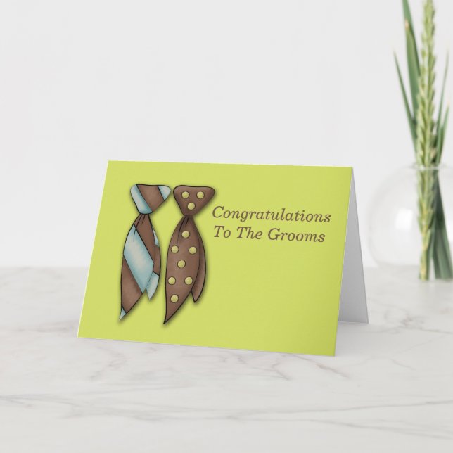 Herr und Herr, zwei Hochzeiten Karte (Vorderseite)