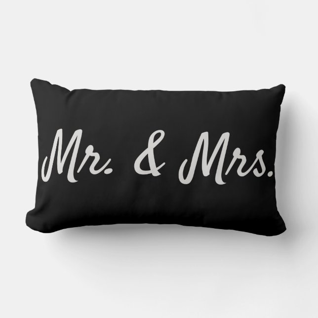 HERR und MRS. BLACK Lumbalkissen Lendenkissen (Vorderseite)