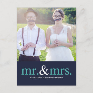 HERR UND MRS. Vielen Dank, Postkarte