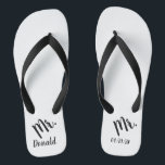Herr Wedding Honeymoon Flip Flops<br><div class="desc">Herr Flip Flops perfekt für die Flitterwochen</div>