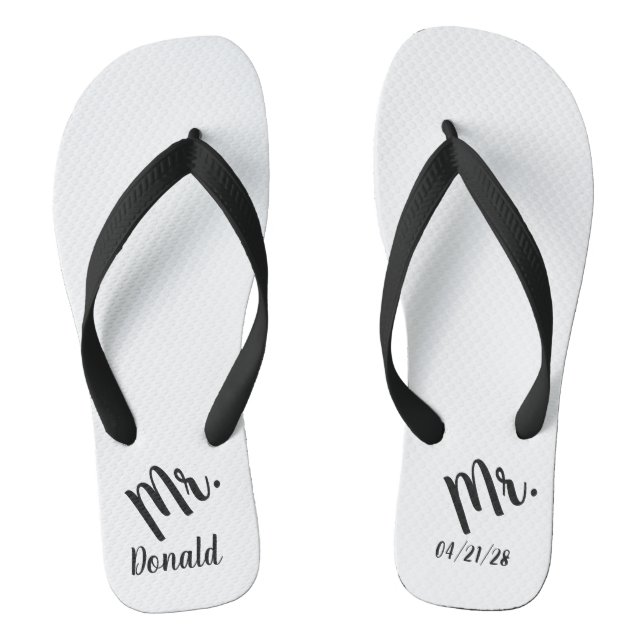 Herr Wedding Honeymoon Flip Flops (Fußbett)