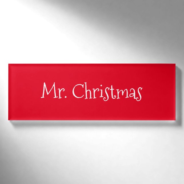 Herr Weihnachten Namenschild (Vorderseite)