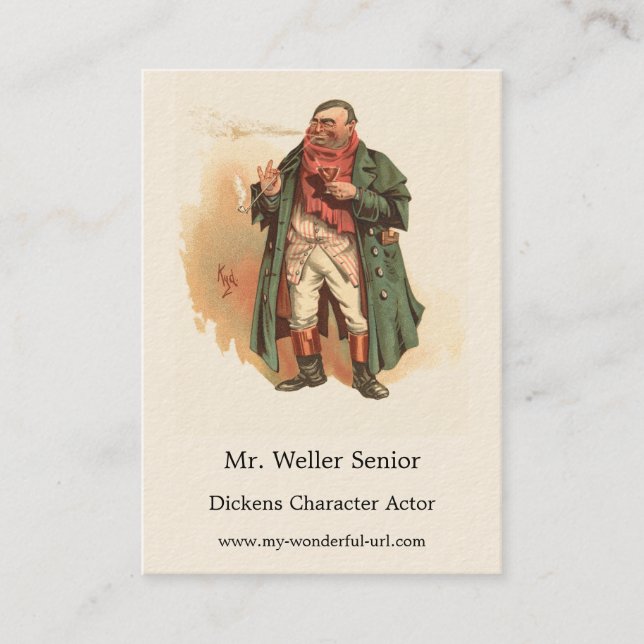 Herr Weller Senior, Kyd, Dickens The Pickwick Pape Visitenkarte (Vorderseite)