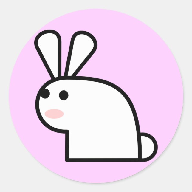 Herr White Wabbit Sticker (Vorderseite)