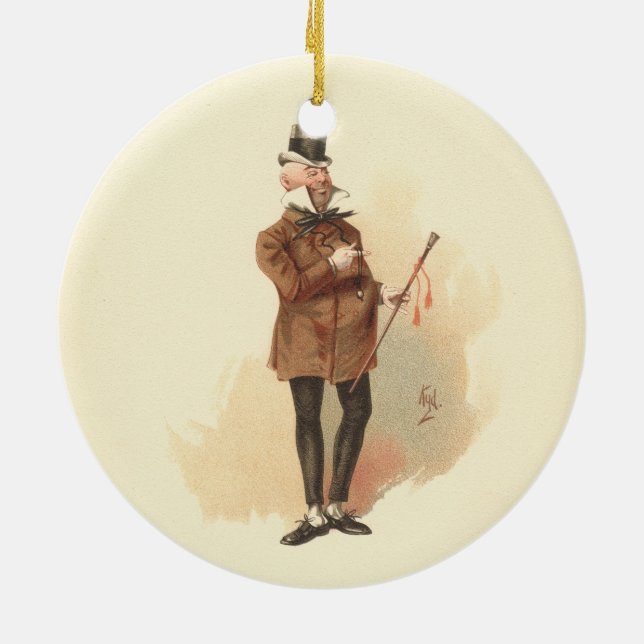 Herr Wilkins Micawber David Copperfield Keramikornament (Hinten)