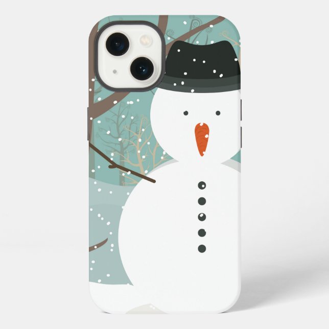 Herr Winter Snowman iPhone Hülle (Rückseite)