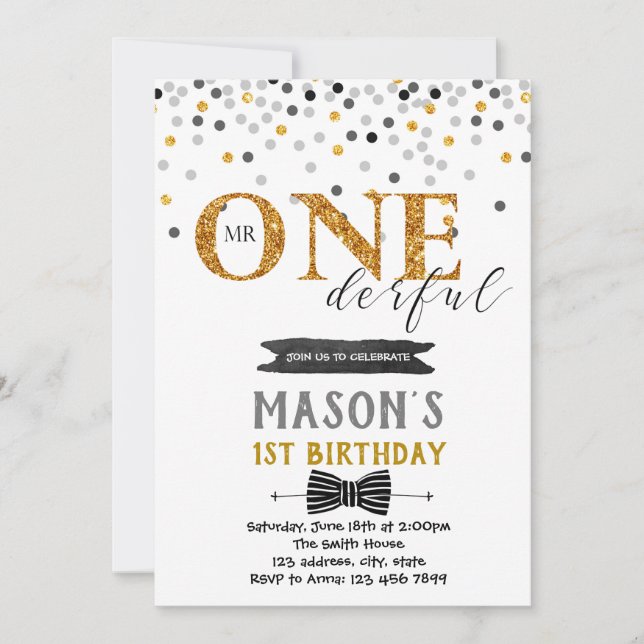 Herr wunderbarer Geburtstagsaufruf Einladung (Vorderseite)