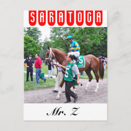Herr Z in den 100. Sanford Stakes Postkarte