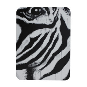 Herr Zebra Tier Wildlife Abstrakte Originalkunst Magnet