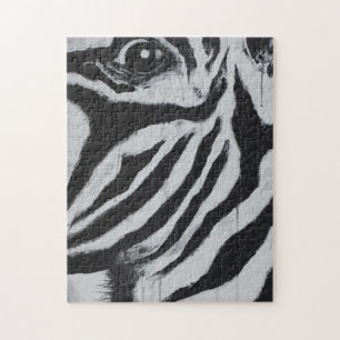 Herr Zebra Wildlife Einzigartiges Tierporträt Kuns