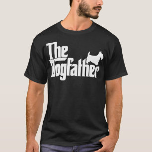Herrchen The Dogfather Schottischer Terrier Hund V T-Shirt