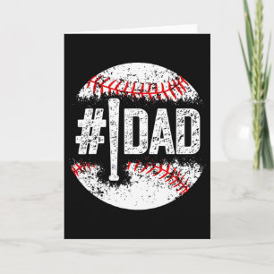 Herren 1 Vater Baseball Nummer Eins Daddy Sohn Bas Karte