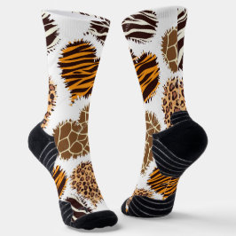 Herren-Afrika-Print-Sport-Crew-Socken Socken